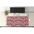thumbnail image 2 of Flowers Computer Mouse Pad, Floral Theme Botanical Illustration Along Natural Tropical Pinkish Blossoms Pattern, Rectangle Non-Slip Rubber Mousepad X-Large, 35" x 15", Multicolor, by Ambesonne, 2 of 2