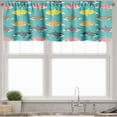 thumbnail image 3 of Ambesonne Whale Valance & Curtain, Colorful Orca Silhouettes, 55"x45", Multicolor, 3 of 6