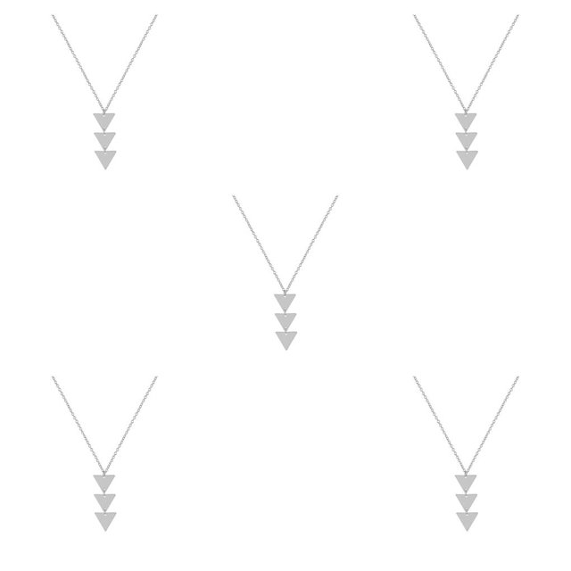 Minnieouse Collares de niña Decoración colgante Cadena de clavícula para decoración de vestidos Plata Plata 5piezas Minnieouse CBP199265