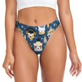 thumbnail image 1 of Fotbe Winter Animal Friends Tanga Sin Costuras para Mujer con Estampado – Panties Invisibles, Transpirables y Cómodos para Uso Diario-3X-Large, 1 of 6