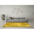 thumbnail image 3 of Ahgly Company Machine Washable Indoor Rectangle Persian Yellow Traditional Area Rugs, 4' x 6', 3 of 4
