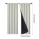 thumbnail image 3 of Cortinas Opacas de Poliéster Pongee con Barra | Beige | 200X100Cm | Aislantes Térmicas y Acústicas | 1 Unidad, 3 of 6