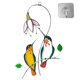 thumbnail image 3 of Inteprter Colgante de jardín Forma de pájaro Decoración Colgante Adorno para el hogar al aire libre con percha Decoración del hogar Verde Inteprter HA003700-02B, 3 of 6