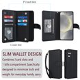 thumbnail image 6 of Wallet Case for Galaxy A55, [TPU Shockproof Interior Case] Kickstand [RFID Blocking] Card Slot, Magnetic PU Leather Folio Cover Compatible,With strap,Flip Cover with Card Holder,Black, 6 of 14