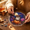 thumbnail image 5 of 7 Inch Fall Halloween Acrylic Suncatcher Window Hanging Decor, Gnome Owl Crow Scarecrow Pumpkin Stained Glass Style Wall Ornament, Fall Season Decoration, Housewarming Gift For Neighbor Women, 5 of 9