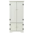 thumbnail image 1 of Patiojoy Armoire de Rangement d'Appoint pour Chambre, au Sol, Tablettes Ajustables, Blanc Cassé, 1 of 8