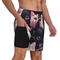 thumbnail image 2 of Daiia Cute Kittens Group Portrait Mens Swim Trunks Swim Shorts Quick Dry Swim Shorts with Mesh Lining Pockets-Small, 2 of 9