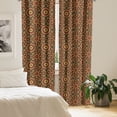thumbnail image 2 of Ambesonne Turkish Pattern Curtains, Dark Byzantine, Pair of 28"x84", Ruby Mustard Black, 2 of 5