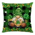 thumbnail image 2 of KOYPTL St.Patrick's Day Decorations Pillow Covers 18 x 18 Inch Green Shamrock Heart Lucky Charm Buffalo Plaid Pillow Cases for Home Sofa Couch Cushion Decor(1PC), 2 of 4