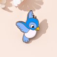 thumbnail image 2 of Brooch Pins con bonito diseño de pájaro azul con dibujos animados de animales en la solapa, 2 of 2
