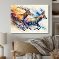 thumbnail image 2 of Designart Deers Running Canvas Wall Art, 2 of 5