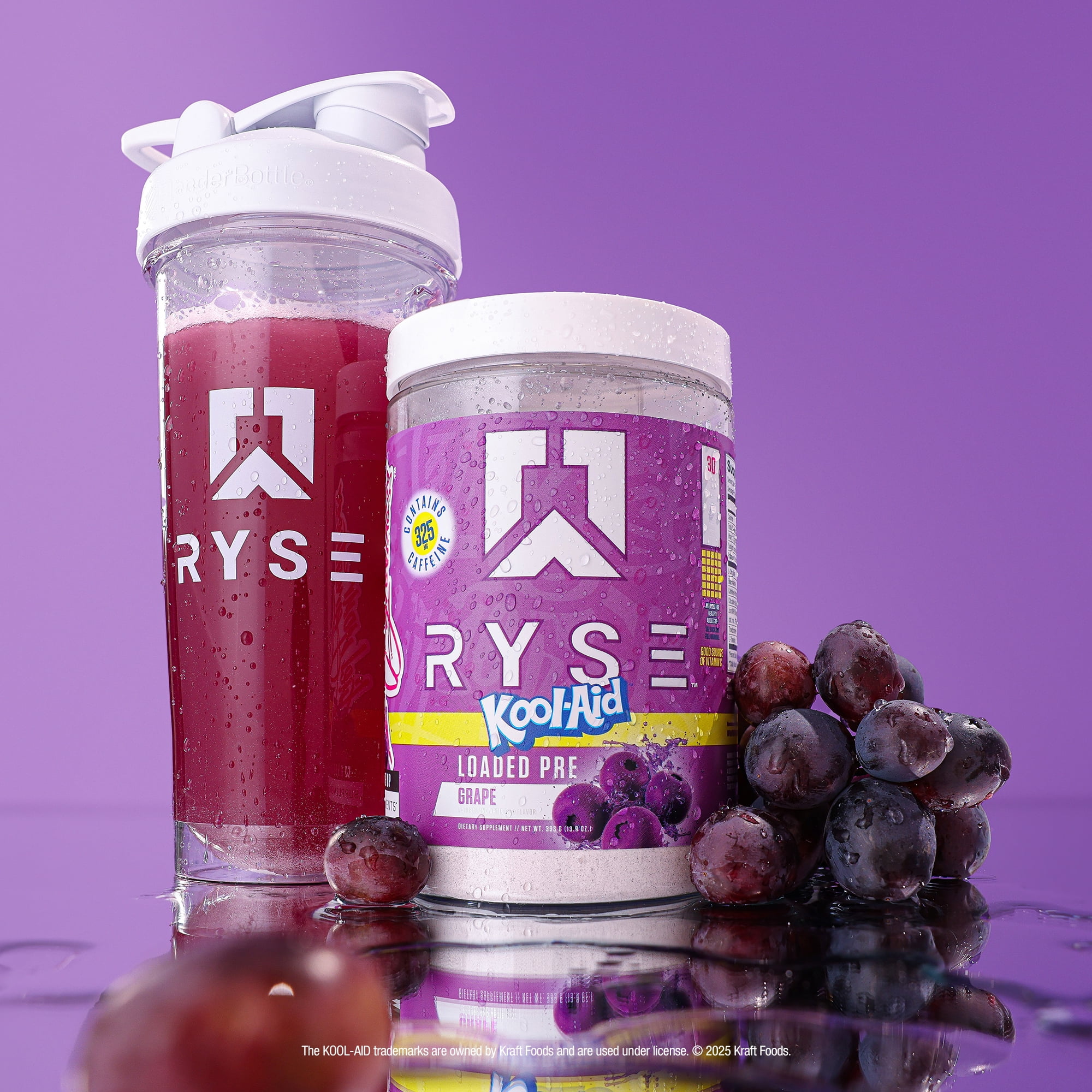 RYSE Loaded Daily Pre Workout Powder - Kool-Aid Grape - 30 Servings