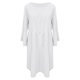 thumbnail image 3 of Puntoco Vestido Camisero De Color Sólido De Manga Corta Con Cuello Redondo Suelto Informal De Verano Para Mujer Vestido De Algodón Y Lino Blanco S,Regalos Para Mujer Joven, 3 of 5