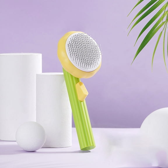 Self-Cleaning Sunflower Pet Brush for Shedding and Deshedding - Suitable for Dogs, Cats, Puppies, Rabbits, and Bunnies