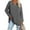 Dark Gray, variant on gakvbuo Fall Women Casual Solid Long Sleeve Shoulder Drop V-Neck T-Shirt Blouse