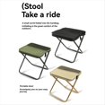 thumbnail image 3 of Tabouret Portable pour Alpinisme Randonnée, Tabouret Pliable avec Sac de Transport, Repose-Pieds Extérieur pour Pique-Nique Randonnée Pêche, 1 x Tabouret Portable, Vert, 3 of 8