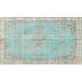 thumbnail image 1 of Ahgly Company Machine Washable Indoor Rectangle Traditional Magic Mint Green Area Rugs, 2' x 5', 1 of 7