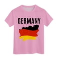 thumbnail image 4 of 2DXuixsh T-Shirt Col Rond pour Filles Manches Courtes Tee Été Sports Ample Décontracté Mignon Imprimé Basique Chemises Rose Taille 110, 4 of 4