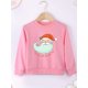 thumbnail image 4 of Sudadera con capucha de manga larga y cuello redondo para niños y niñas, ropa navideña con dibujos animados de Papá Noel, color rojo, para festivales, hogar y Navidad, 4 of 5