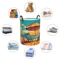 thumbnail image 6 of Laundry Basket, Vintage Beach Sunset Laundry Hamper Waterproof Laundry Bag Clothes Hamper Laundry Bin with Handles for Bedroom, Living Room, Kids Room, 6 of 6