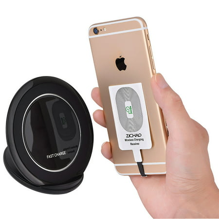 Zerone Wireless Charging Charger Coil Receiver Portable Qi Standard Smart For Iphone 5 5C 5S 6 6S 6 Plus 6S Plus 7 7 (Best Portable Charger For Iphone 6 Plus)