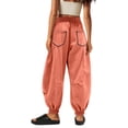 thumbnail image 4 of gakvbuo Cuffed Ankle Pants For Women Athletic Tapered Pants Baggy Sweatpants With Pockets Pajams Pants Drawstring Elastic Waist Running Joggers Workout Sweat Pants, 4 of 9