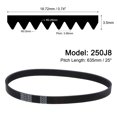 thumbnail image 2 of Unique Bargains 250J8 PJ V-Ribbed Belt, EPDM Industrial Transmission Serpentine Belt, 2 Packs, 2 of 5