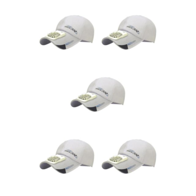 Baohd Outdoor Cooling Fan Hat Breathable Baseball Cap for Sun Protection Outdoor Camping Beige Style A 5Set