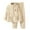 Beige, variant on Women's Lambswool Flannel Pajama Set Long Sleeve Two Piece Winter Thermal Home Wear Comfortable Sleepwear