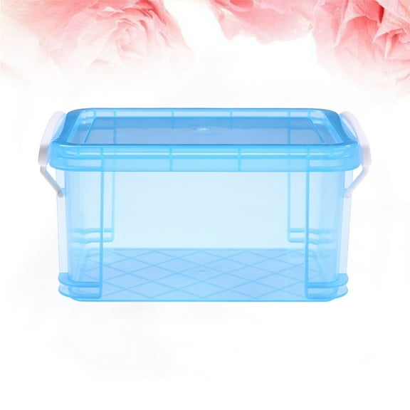 WEUVEB 1Pack Small Plastic Box Storage Container for Outdoor and Home Use