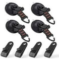 thumbnail image 5 of Suction Cups Hooks Set with Pulley Lock or Clip Car Camping Essentials Awning, 5 of 8