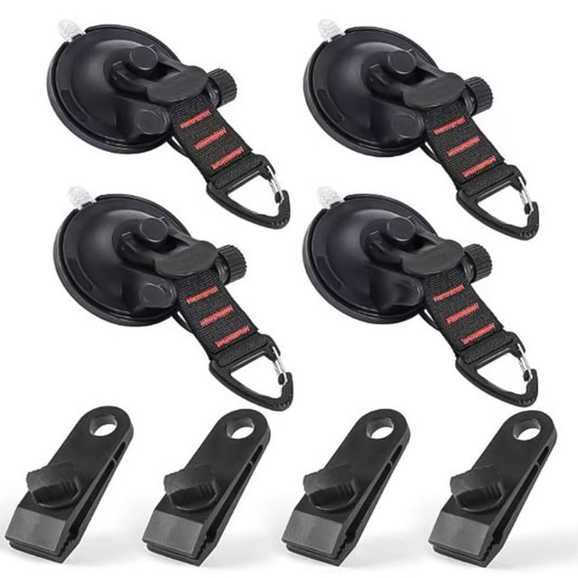 Secure Attachment with Suction Cups Hooks Perfect for Car Camping Essentials