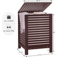 thumbnail image 5 of Bamboo Laundry Hamper with Lid, 120L Large Clothes Laundry Sorter with Removable 2-Section Liner Bag, Raised Laundry Basket Organizer for Clothing, Bathroom, Bedroom, Laundry Room, Espresso, 5 of 7