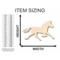 thumbnail image 2 of Unfinished Wood Running Wild Horse Shape - Sport - Farm Animal - Craft - up to 46" DIY 14" / 1/4", 2 of 3