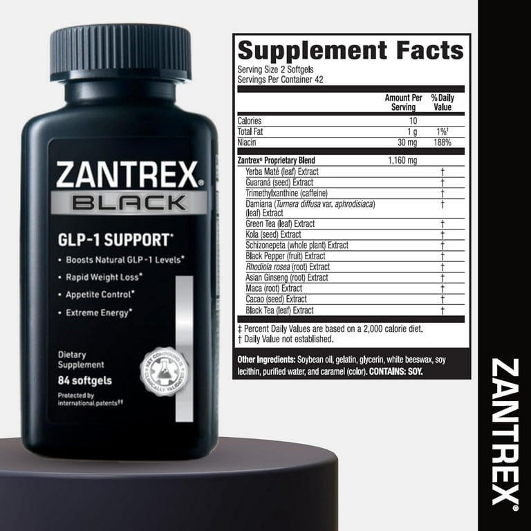 VERGELMER ブラックメタル　BLACKL Zantrex Black Weight Loss Supplement, Rapid Energy Formula, 84
