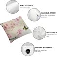 thumbnail image 4 of Acheng Cherry Blossoms Pillow Cover Pink Flowers Cherry Blossom Cushion Pillowcase with Zipper Floral Pillow Covers Decorative Soft Large Bedding Pillow Cases for Couch 2pcs White, 4 of 6