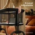 thumbnail image 4 of HARPPA Bassinet Bedside Sleeper, Bedside Bassinet with Storage & Wheels for Infants, Black, 4 of 13