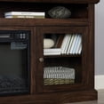 thumbnail image 5 of TV Stand with Electric Fireplace: Rustic Wood Entertainment Center for 65 Inch TV | Spacious Tall TV Cabinet with Adjustable Shelves and Storage Console for Living Room - Brown, 5 of 13