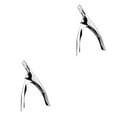 thumbnail image 1 of facefd 1/2/3/5 U Shape Trimmer Stainless Portable Salon Manicure Art Silver 2PCS, 1 of 6