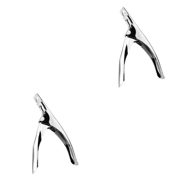 facefd 1/2/3/5 U Forme Tondeuse en Acier Inoxydable Portable Salon Manucure Art Argent 2PCS