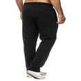 thumbnail image 2 of CNKOO AvoDovA Men´s Casual Pants Drawstring Elastic Waist Pants Sport Solid Color Warm Fleece With Pockets, 2 of 3
