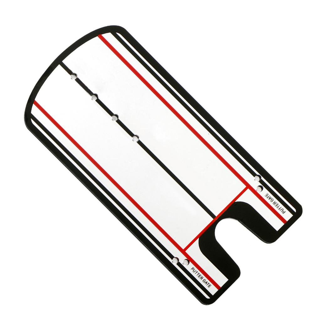 Qhmade Golf Putting Alignment Mirror Golf Practice Putting Trainer Golf Training Aids