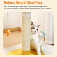 thumbnail image 2 of Happi N Pets 28" Tall Thick Cat Scratching Post, Small Cat Tree for Indoor Cats with Cloud Soft Perch & Bed, Cute Toys, Stable Stand, Removable Cover, Bonus Catnip, 2 of 9