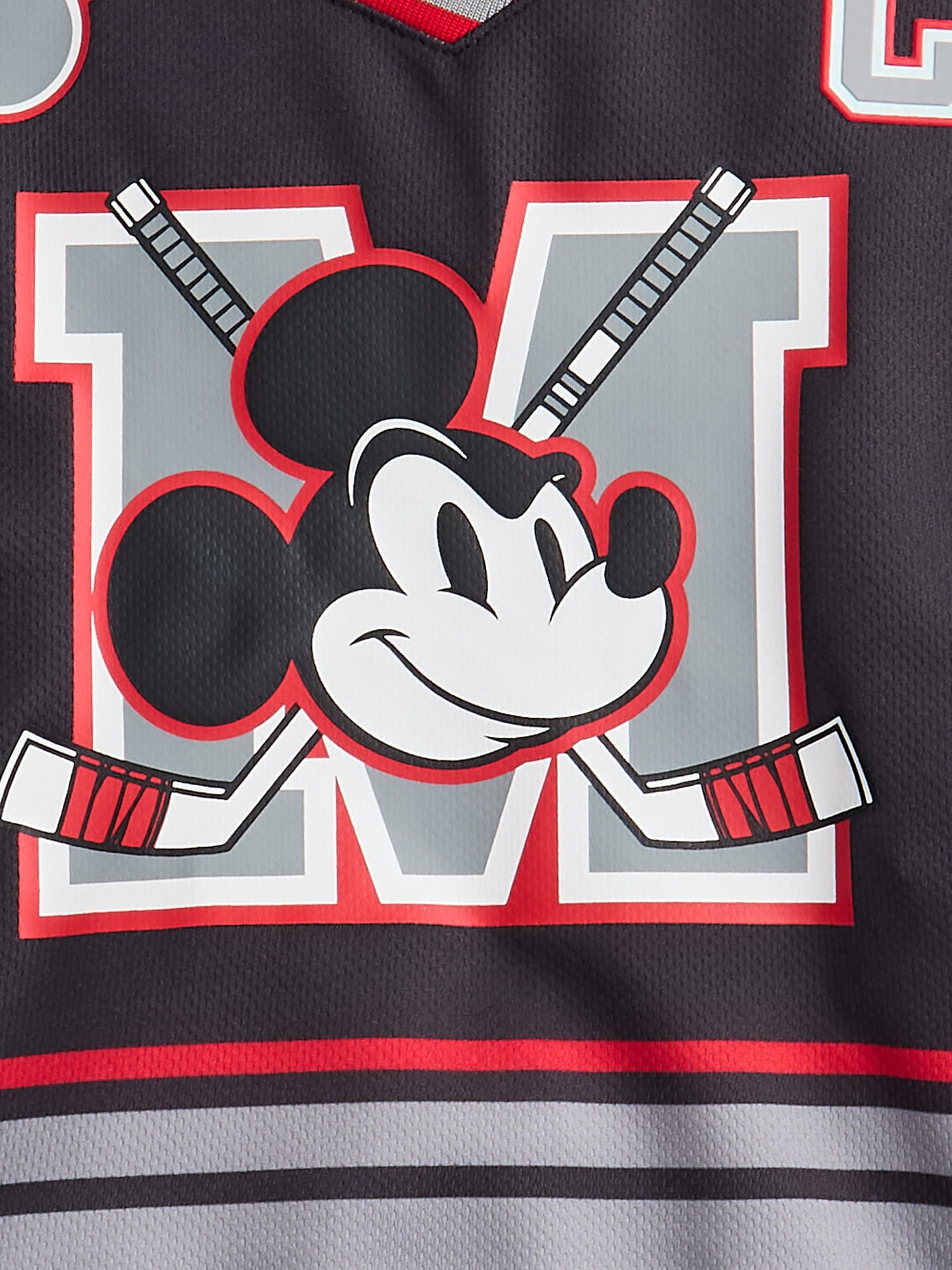 Mickey Mouse Toddler Boys Graphic Hockey Jersey with Long Sleeves, Sizes 12M-5T