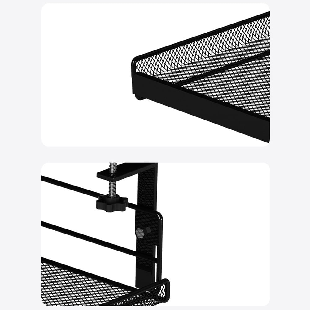 Wodtesl Cable Management Computer Storage Rack Wire Organizer Under-Table Hole-free