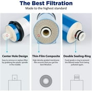 Membrane Solutions Reverse Osmosis Membrane 600G RO Membrane Water Filter Replacement for Under Sink and Reverse Osmosis System, 4 Pack