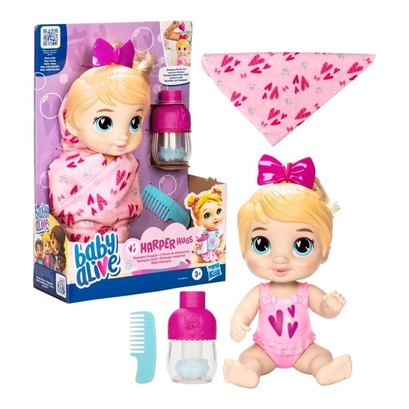 Muñeca Hasbro Baby Alive Burbujas Relajantes Harper Hugs 11 Pulgadas