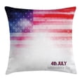 thumbnail image 1 of 4th of July Decor Throw Pillow Cushion Cover, American Flag Background with Stars and Stripes Famous Country US Design, Decorative Square Accent Pillow Case, 16 X 16 Inches, Blue Red, by Ambesonne, 1 of 2
