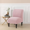 thumbnail image 6 of LKJYER Armless Accent Chair Cover Slipcover,Slipper Chair Stretch Spandex Removable for Armless Chair Furniture Protector for Living Dining Room Hotel, 6 of 7