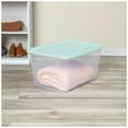 thumbnail image 6 of Sterilite 58 Qt Storage Boxes, Clear Plastic Containers with Snap Lids, Set of 16, Mint, 6 of 7